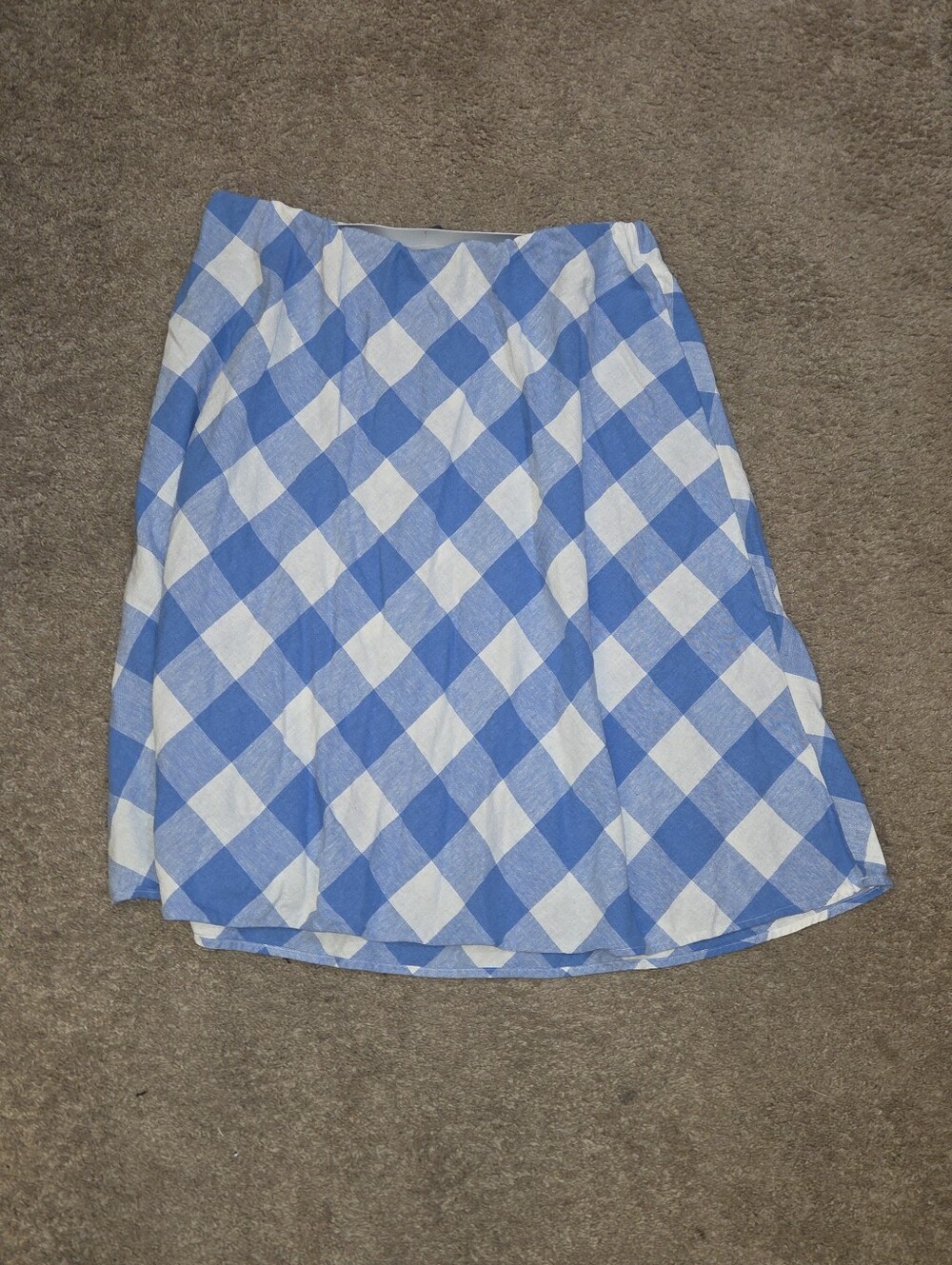 Lane Bryant size 18/20 gingham skirt, blue/white patriotic